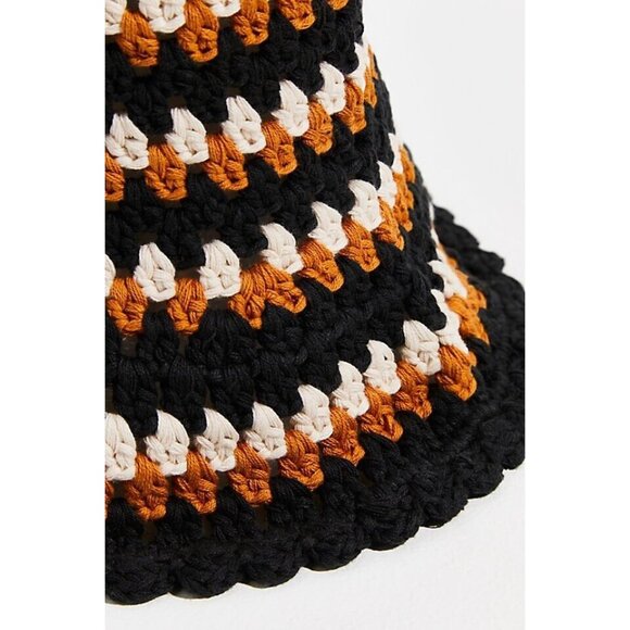 Free People OS Pixie Stripe Bucket Hat Festival Carnival Beachy - Picture 4 of 11